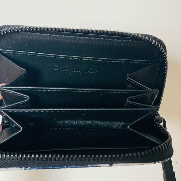 Christian Dior Technical Fabric Toile De Jouy Detachable Card Holder Wallet Blue - Picture 9 of 9